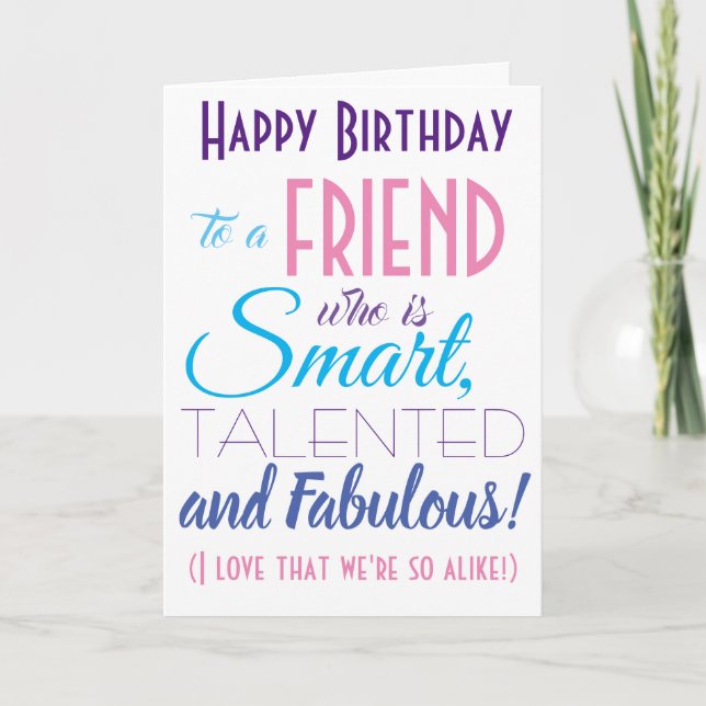Funny Best Friend Happy Birthday Karte (Vorderseite)