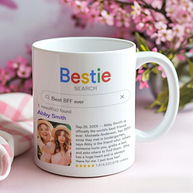 Funny Best Friend je Bestie Search Result Foto Kaffeetasse (Von Creator hochgeladen)