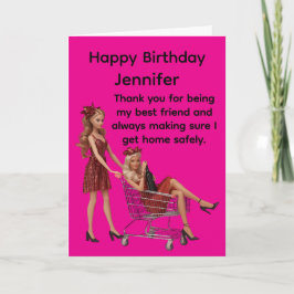 Funny Best Friends Birthday Card Karte
