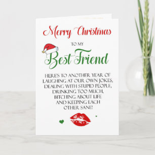 Funny Best Friends Christmas Card für Bestie Karte