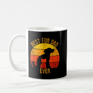Funny Best Fur Vater Ever Vintag Retro Dog Katzenw Kaffeetasse