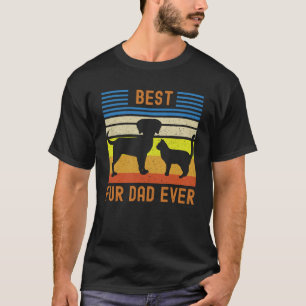 Funny Best Fur Vater Ever Vintag Retro Hund und Ka T-Shirt