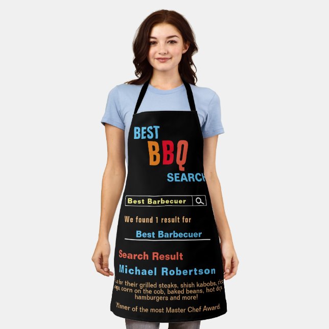 Funny Best GRILLEN Search All-over Print Schürze (Getragen)