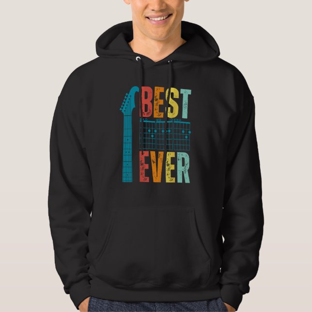 funny best guitar dad ever guitar chords for guita hoodie (Vorderseite)