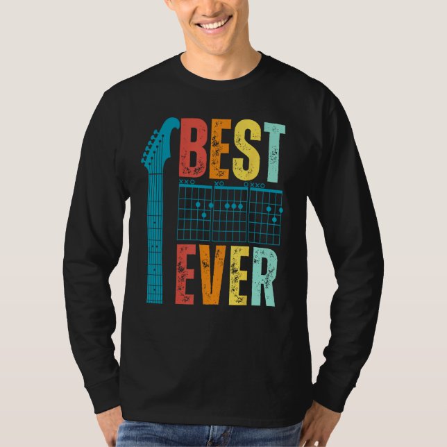 funny best guitar dad ever guitar chords for guita T-Shirt (Vorderseite)