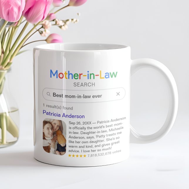 Funny Best Mother-in-Law Ever Search & Foto Kaffeetasse (Von Creator hochgeladen)