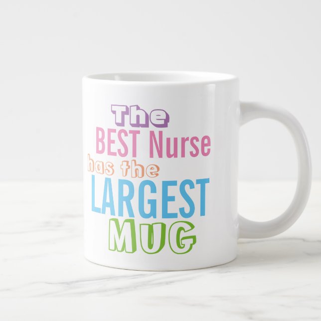 Funny Best NURSE Big Tasse - Spaß für Pflegeangebo (Rechts)