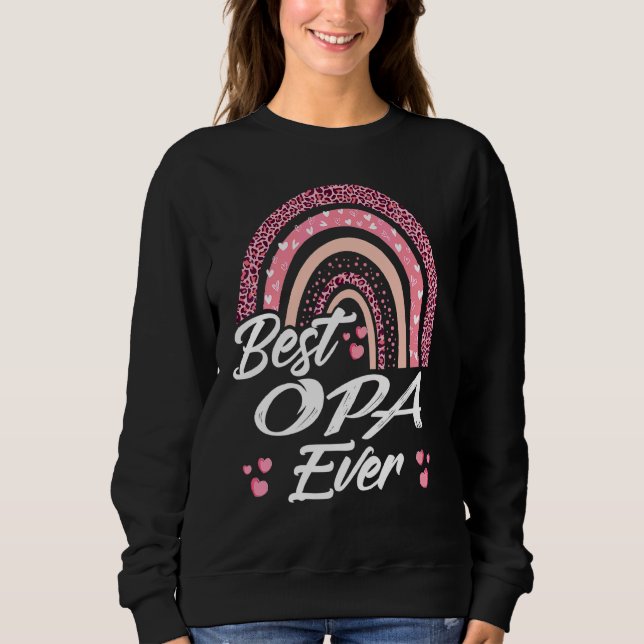 Funny Best Opa Ever Rainbow Vathday for Men Gr Sweatshirt (Vorderseite)