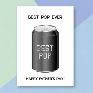 Funny Best Pop Soda Pun Vatertag Card Karte