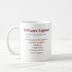 Funny Best Software Engineer Definition Geschenk C Kaffeetasse