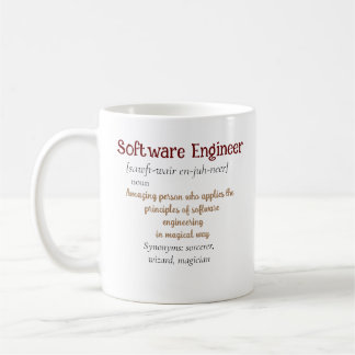 Funny Best Software Engineer Definition Geschenk C Kaffeetasse