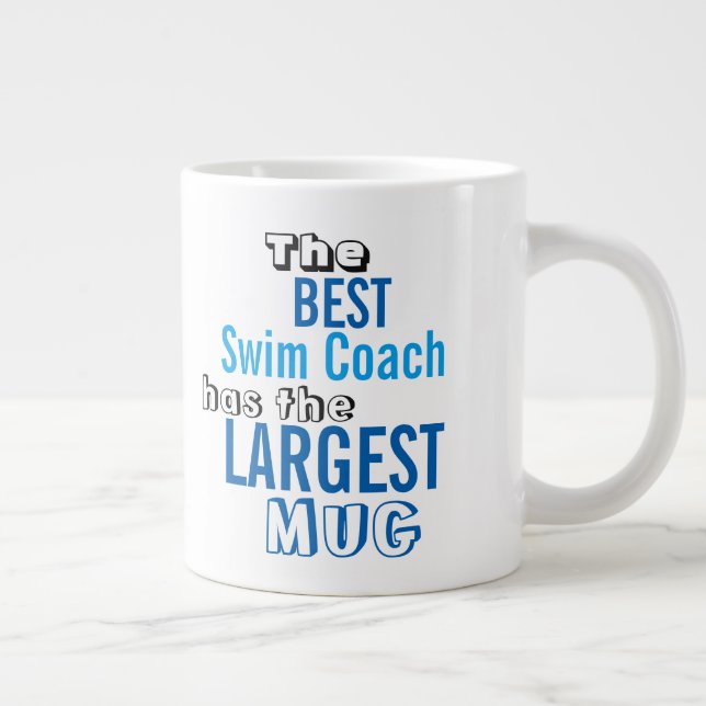 Funny Best SWIM COACH Big Tasse Coach Zitat (Rechts)