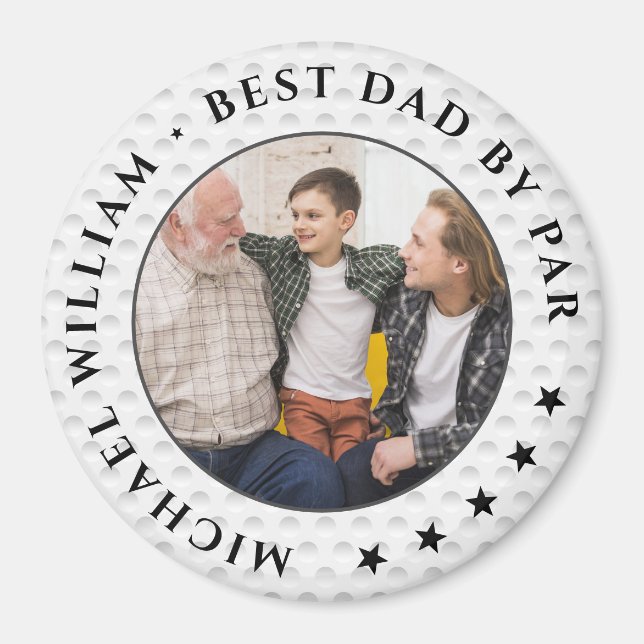 FUNNY BEST VATER BY PAR GOLF VATER'S DAY FOTO MAGNET (Vorne)