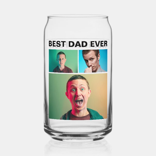 Funny Best Vater Ever Foto | Ernährungsdaten Dosenglas (Vorderseite)