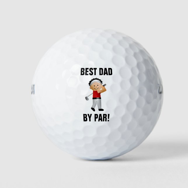 Funny Best Vater Par Golfball (Vorderseite)