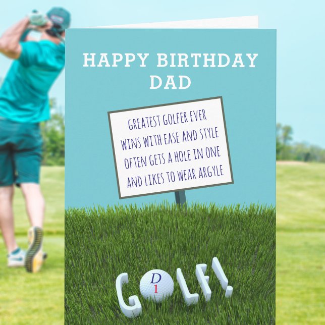 Funny Bester Golfer je Geburtstag Karte (Happy birthday to the greatest golfer ever! ⛳)
