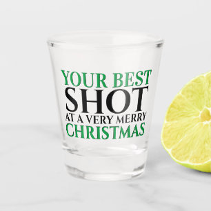 Funny Bester Schuss bei einem fröhlichen Weihnacht Schnapsglas