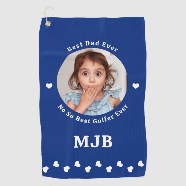 Funny Bester VATER jemals Personalisiert Golfer Golfhandtuch (Vorderseite)