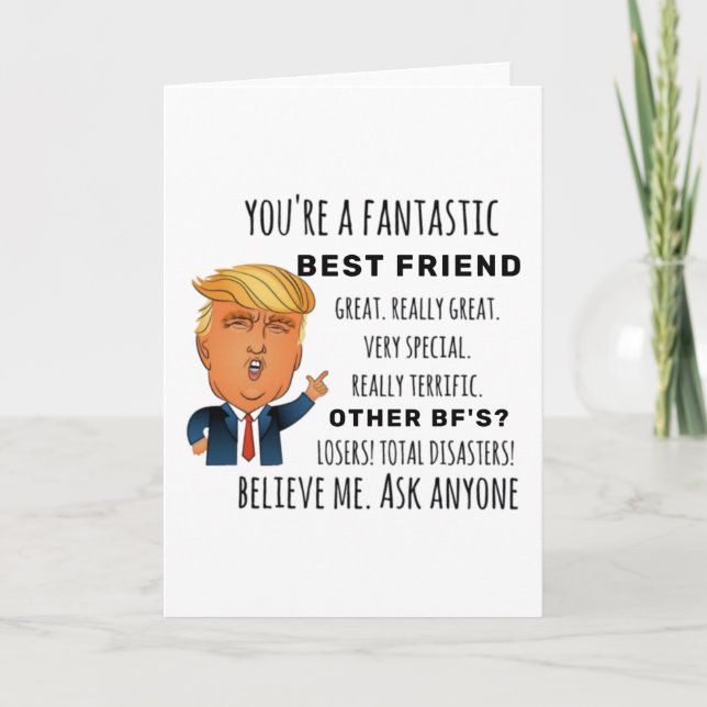 Funny Bestfriend Birthday Bestes Geschenk Karte (Vorderseite)