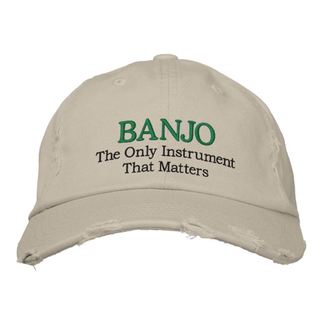 Funny bestickt Banjo Music Hat Bestickte Kappe (Vorderseite)