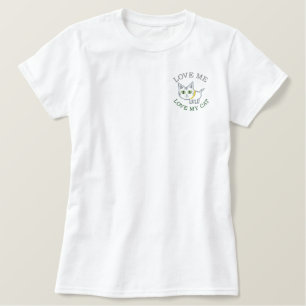 Funny bestickte Kitty Cat Besticktes T-Shirt