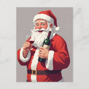 Funny Betrunken Santa Feiertagspostkarte