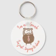 Funny betrunkene Eule Gag Geschenk