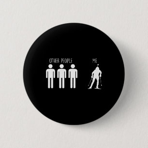 Funny Biathlete Langlauf Super Sprint Button
