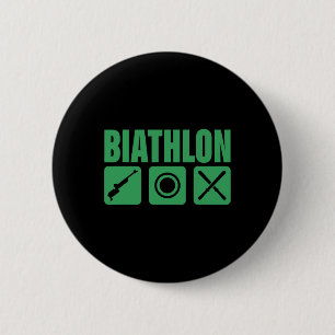 Funny Biathlon Biathlete Ristorante da Valentino Button