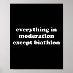 Funny Biathlon Geschenk für Mädchen Jungen Frauen  Poster