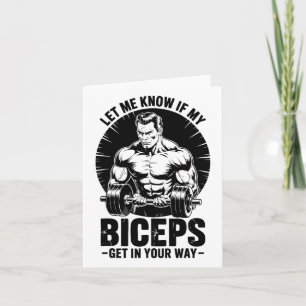 Funny Biceps Fitness Bodybuilding Lifting Karte