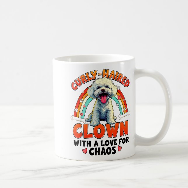 Funny Bichon Frise Design For Dog Lover  Kaffeetasse (Rechts)