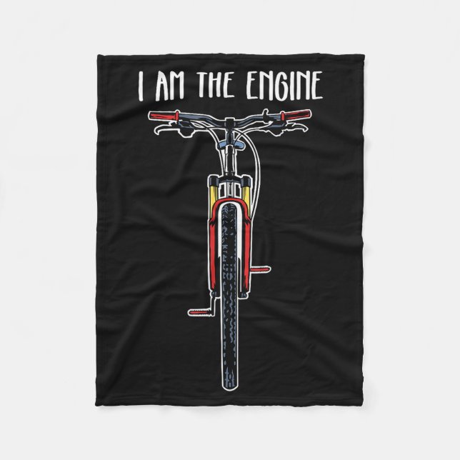 Funny Bicycle I Am The Engine  Fleecedecke (Vorderseite)