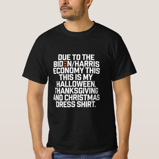 Funny Biden Harris Economy Weihnachten T-Shirt (Vorderseite)