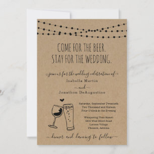 Funny Bière thème Faire-part de mariage