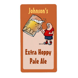 Funny Big Beer Typ Homebrew Beer Label