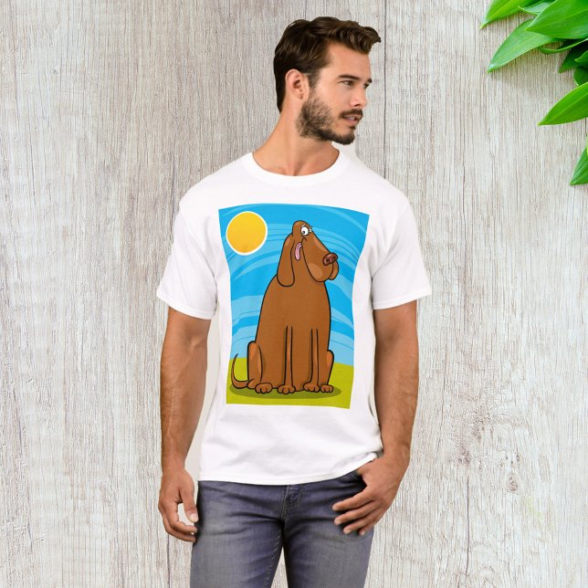 Funny Big Brown Hund sitzt in der Sonne T-Shirt (Von Creator hochgeladen)