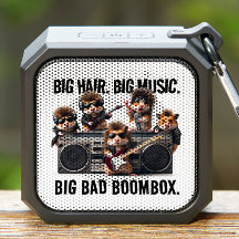 Funny Big Hair Music Boombox Hamster Supergroup