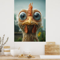 Funny Big Mit Augen Chicken Nah-Up