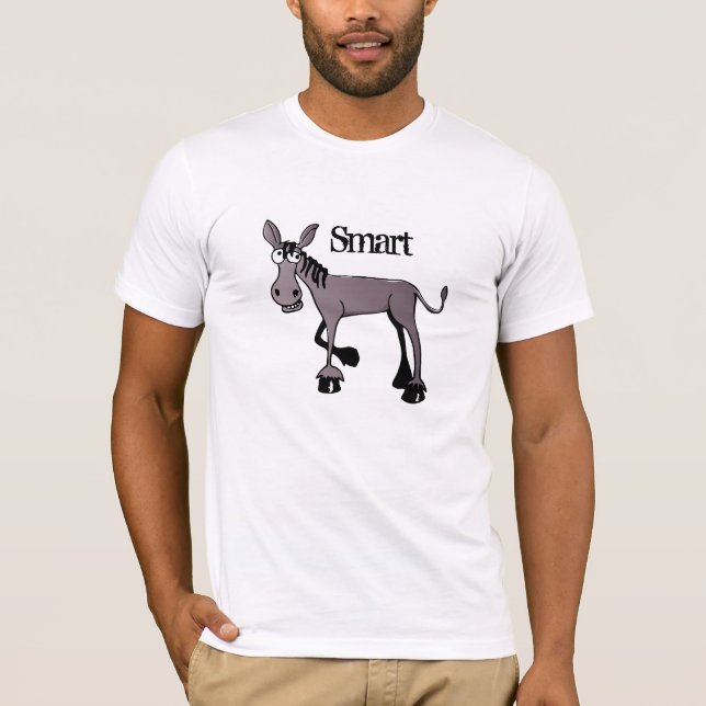 Funny Big Mit Augen Donkey Cartoon T-Shirt (Vorderseite)