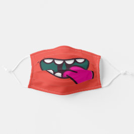 Funny Big Mouth Monster Mund-Nasen-Maske Aus Stoff