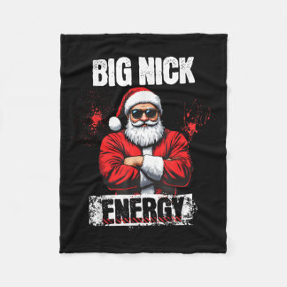 Funny Big Nick Energy _ Weihnachten 2024 Fleecedecke