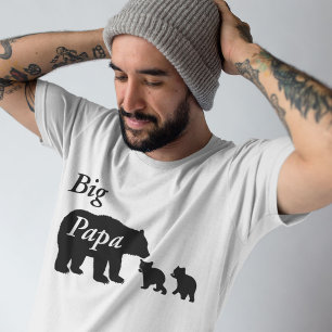 Funny Big Papa Familienbär Vater T-Shirt