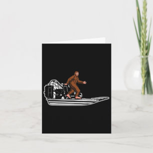 Funny Bigfoot Airboat Swamp Boat Air Boat Sasquatc Karte