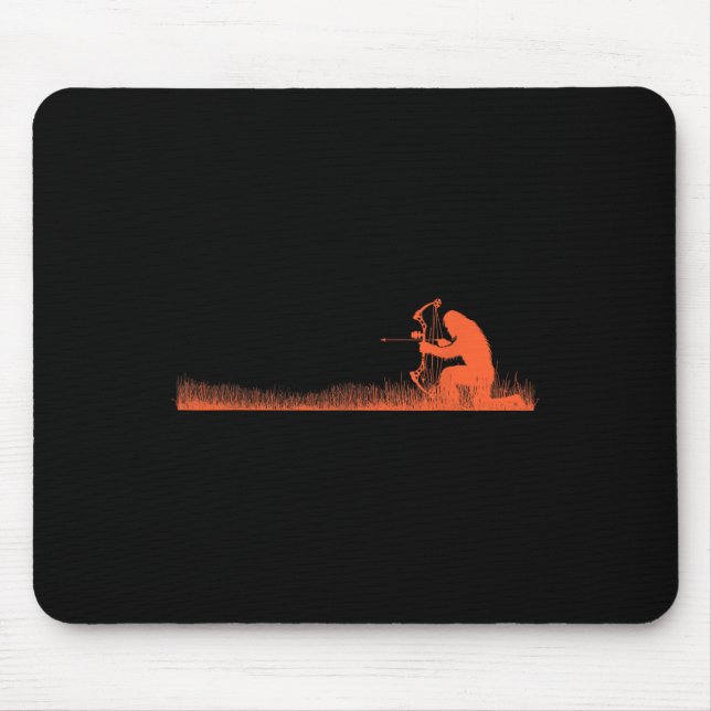 Funny Bigfoot Archery Bow Hunter Sasquatch Bow Hun Mousepad (Vorne)