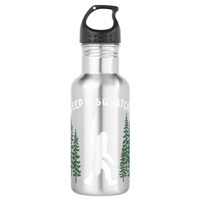 Funny Bigfoot Behielt es Squatchy Squatch Edelstahlflasche (Vorderseite)