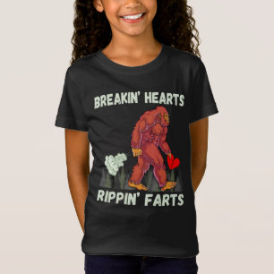 Funny Bigfoot Breakfast Herz Rippin Furzen T-Shirt