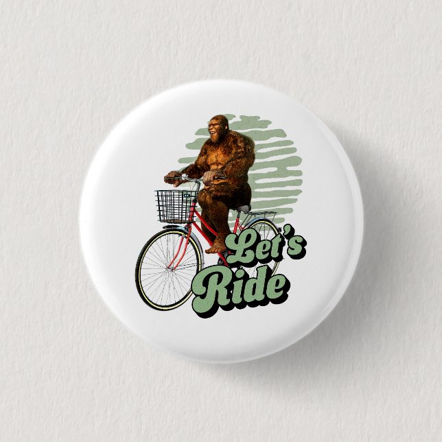 Funny Bigfoot Cycling, Lass's Ride Button (Vorderseite)