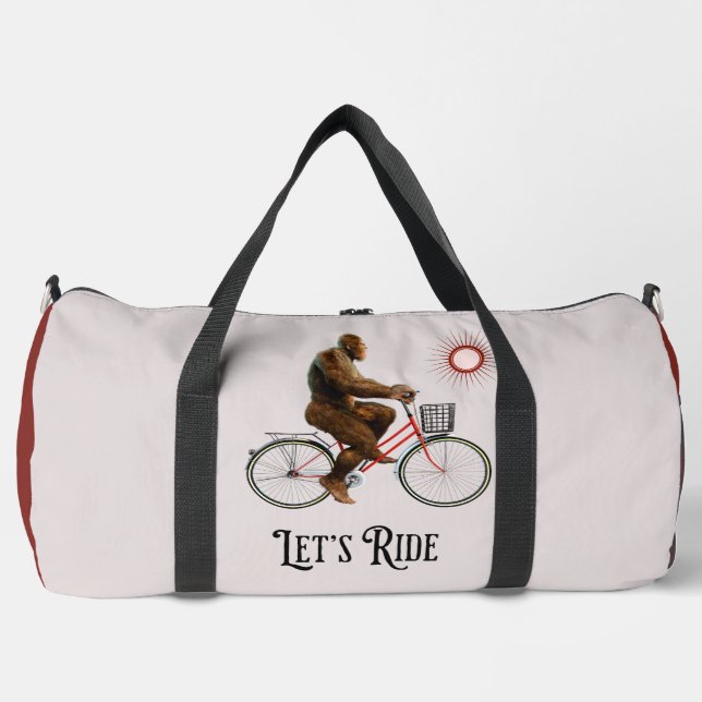 Funny Bigfoot Cycling, Lass's Ride Duffle Bag (Vorderseite)