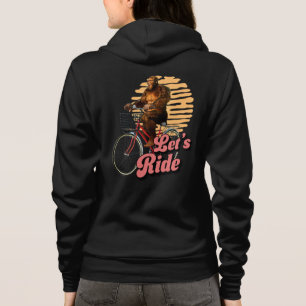 Funny Bigfoot Cycling, Lass's Ride Hoodie